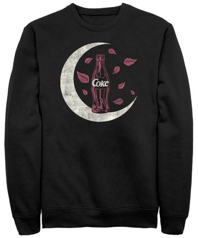 Men's Coca-Cola Fall Moon and Coke Crew Fleece Pullover Black $30.77 Sweatshirt