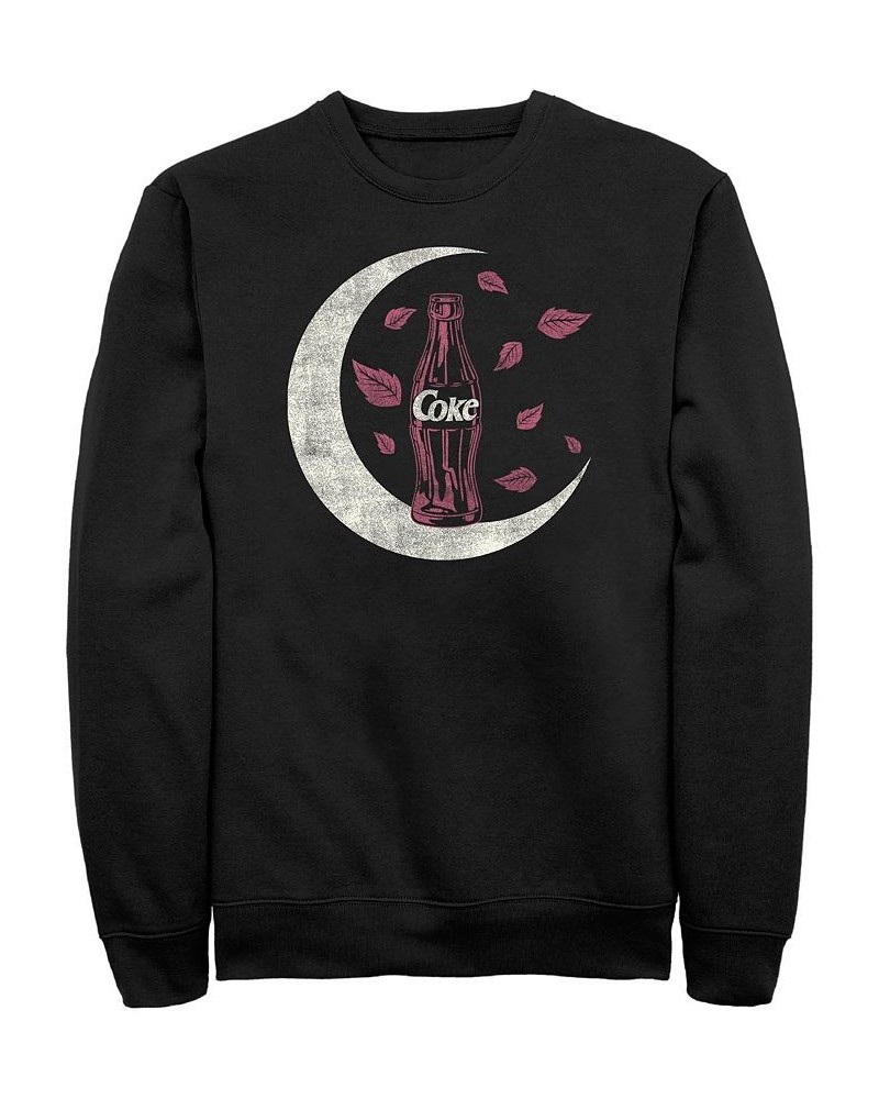 Men's Coca-Cola Fall Moon and Coke Crew Fleece Pullover Black $30.77 Sweatshirt