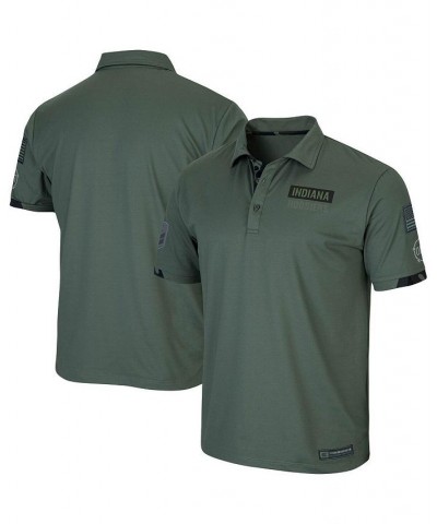 Men's Green Indiana Hoosiers OHT Military-Inspired Appreciation Echo Polo Shirt $28.20 Polo Shirts