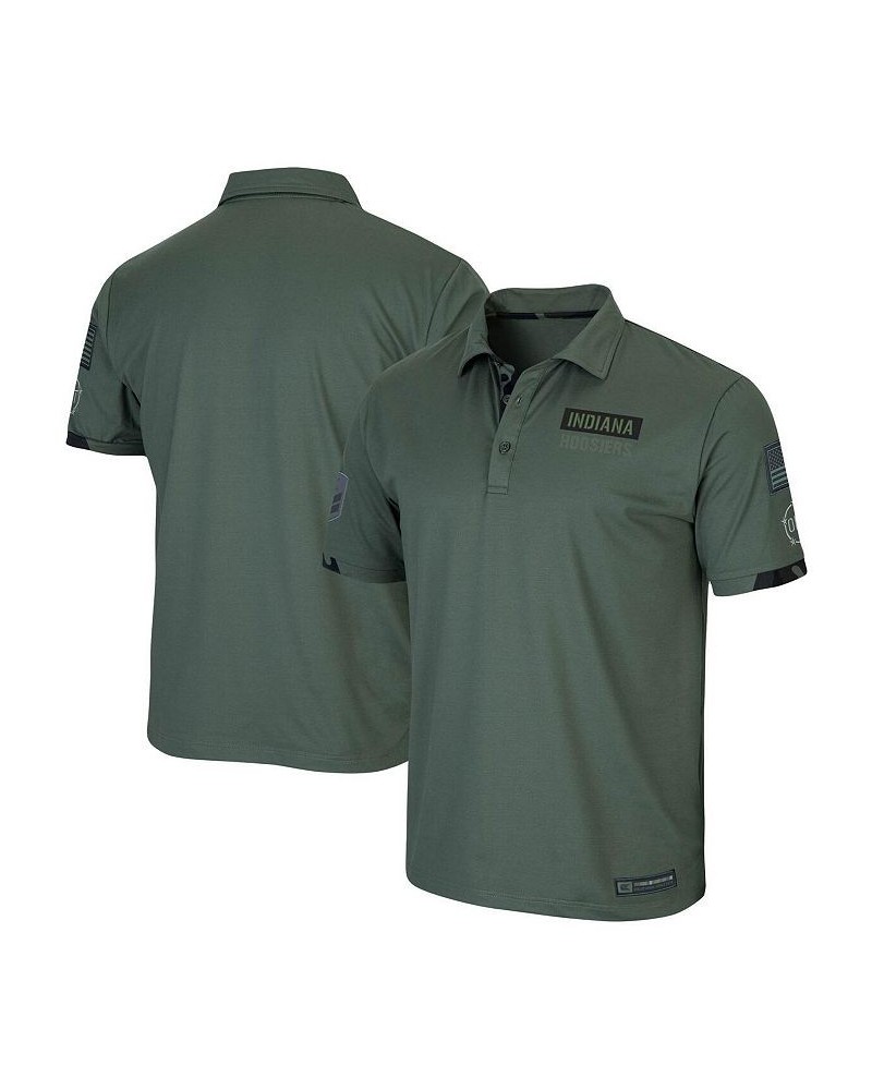 Men's Green Indiana Hoosiers OHT Military-Inspired Appreciation Echo Polo Shirt $28.20 Polo Shirts