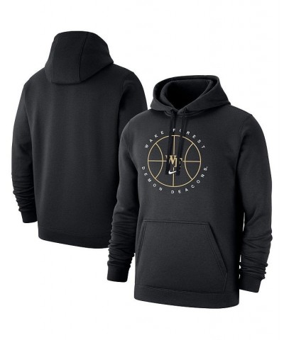 Men's Black Wake Forest Demon Deacons Basketball Icon Club Fleece Pullover Hoodie $35.70 Sweatshirt