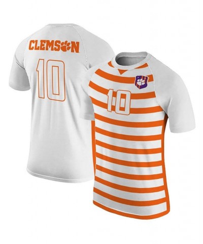 Men's Number 10 White Clemson Tigers Soccer Jersey $40.80 Jersey