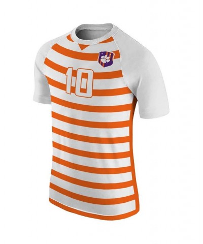 Men's Number 10 White Clemson Tigers Soccer Jersey $40.80 Jersey