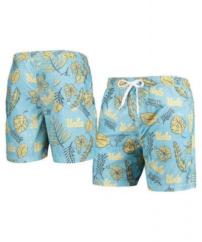 Men's Light Blue UCLA Bruins Vintage-Like Floral Swim Trunks $32.20 Swimsuits