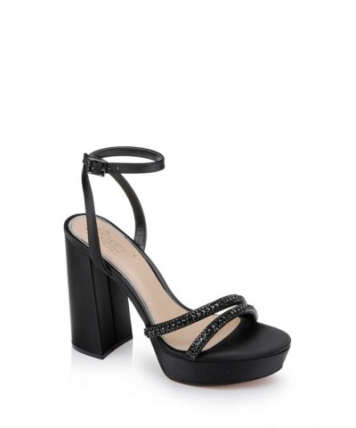 Women's Rochel Platform Evening Sandals Black $44.70 Shoes