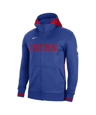 Men's Royal Philadelphia 76ers Authentic Showtime Performance Full-Zip Hoodie $66.00 Sweatshirt