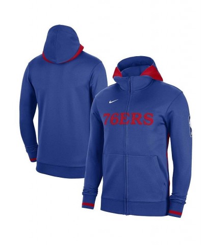 Men's Royal Philadelphia 76ers Authentic Showtime Performance Full-Zip Hoodie $66.00 Sweatshirt