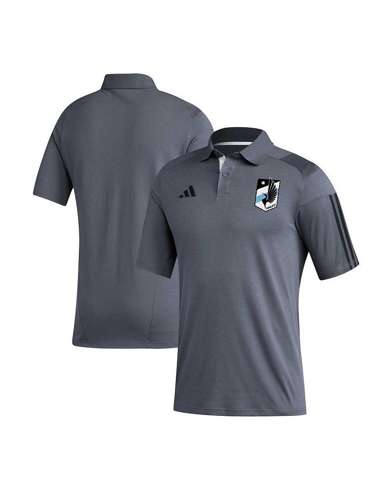 Men's Gray Minnesota United FC 2023 On-Field Training Polo Shirt $29.90 Polo Shirts