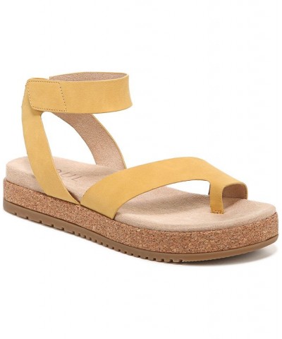 Divina Ankle Strap Sandals Yellow $45.60 Shoes