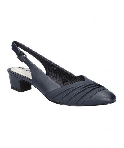 Women's Bates Slingback Pumps Blue $32.20 Shoes