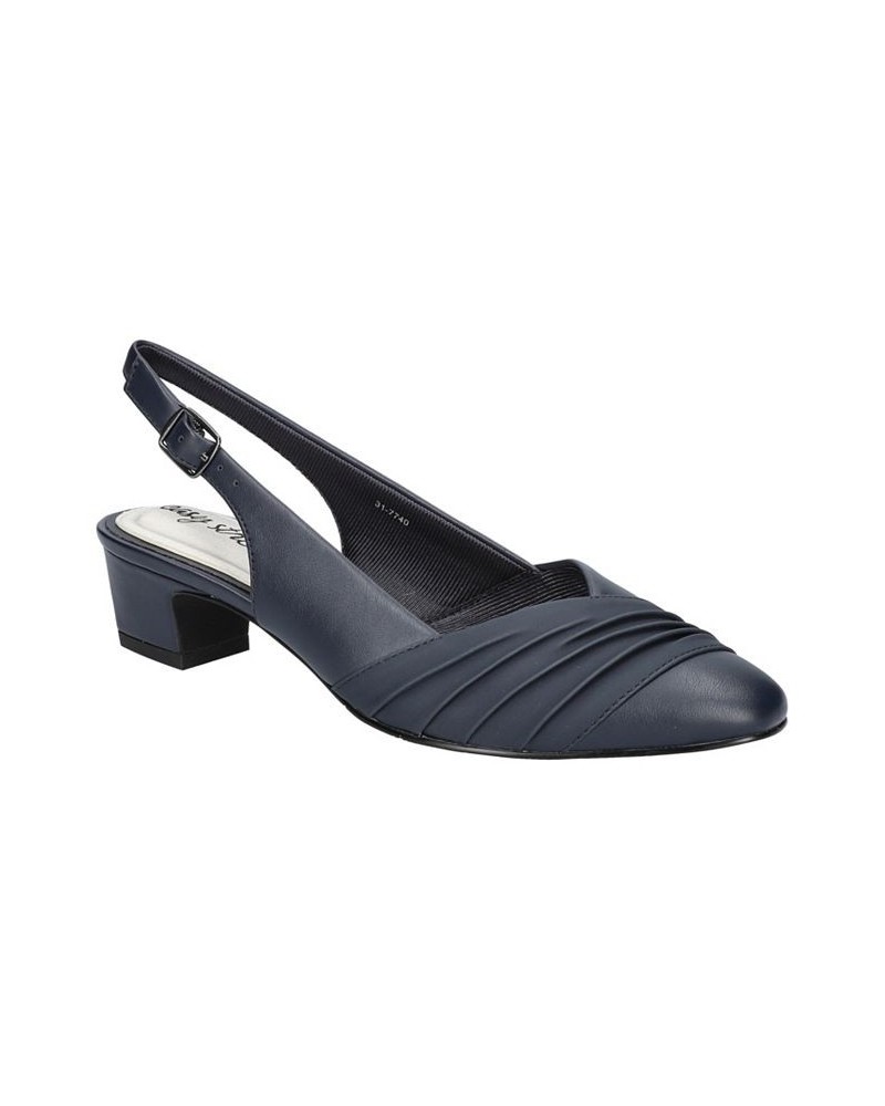 Women's Bates Slingback Pumps Blue $32.20 Shoes