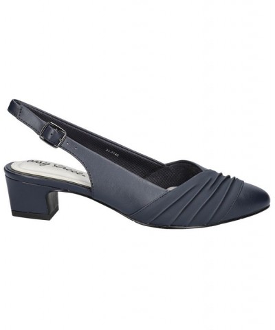 Women's Bates Slingback Pumps Blue $32.20 Shoes