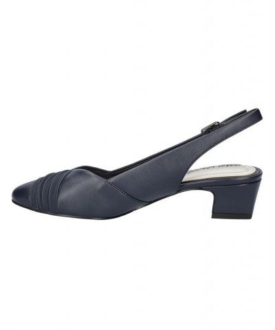 Women's Bates Slingback Pumps Blue $32.20 Shoes