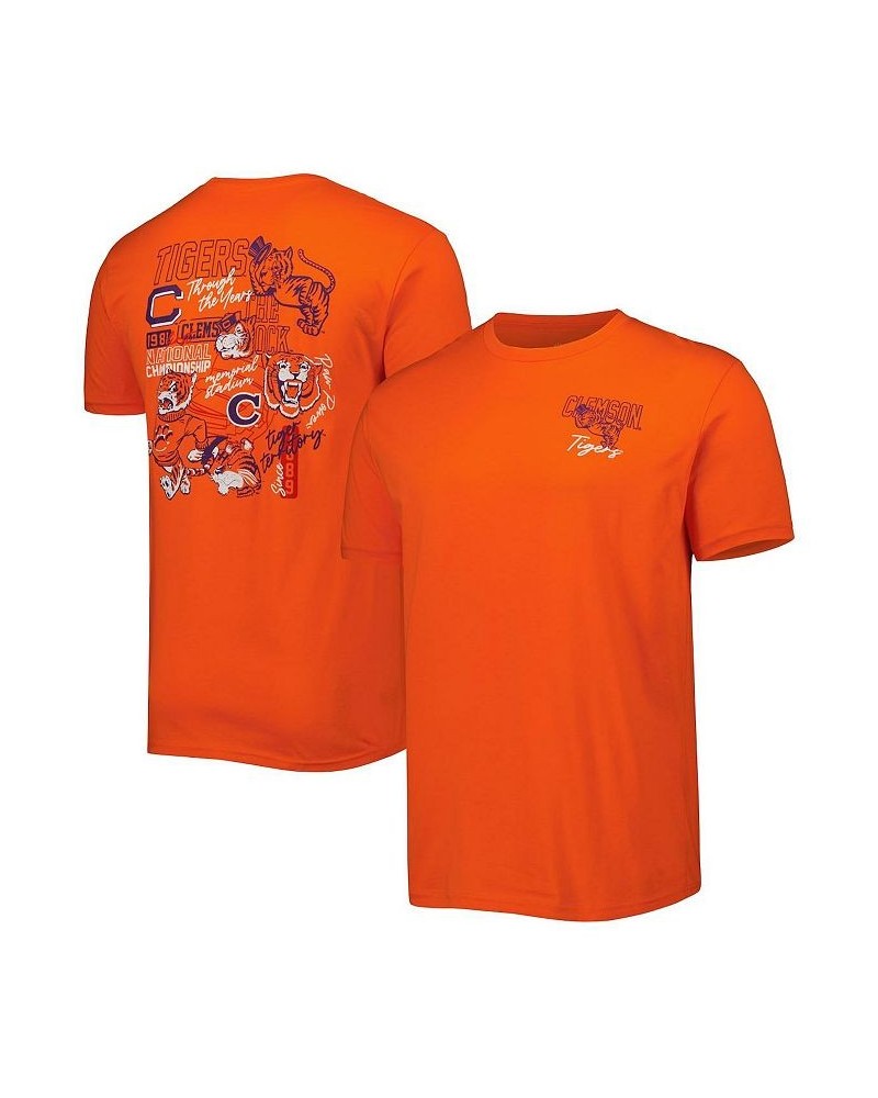 Men's Orange Clemson Tigers Vintage-Like Through the Years Two-Hit T-shirt $23.84 T-Shirts