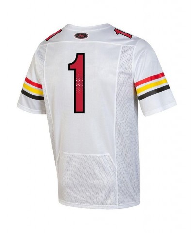 Men's Number 1 White Maryland Terrapins Throwback Special Game Jersey $45.15 Jersey