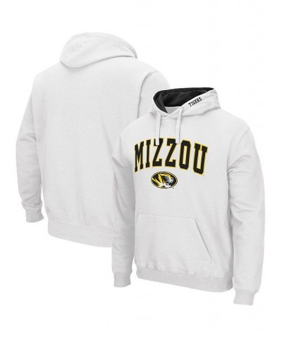 Men's White Missouri Tigers Arch & Logo 3.0 Pullover Hoodie $30.00 Sweatshirt