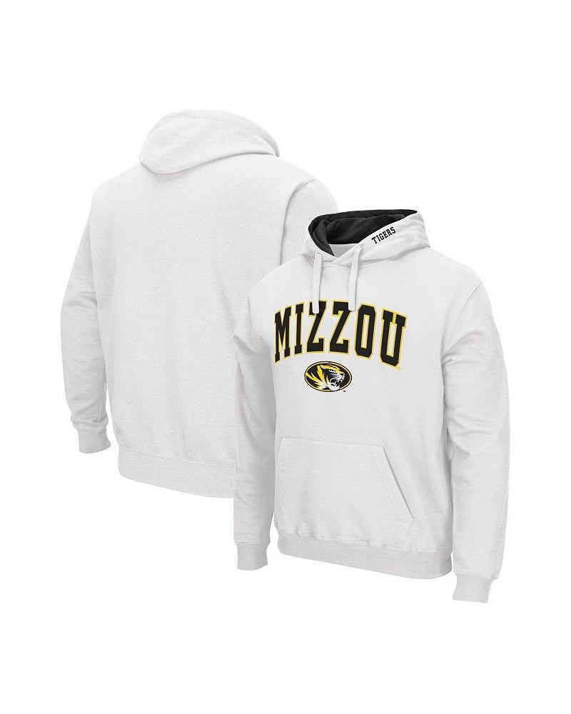 Men's White Missouri Tigers Arch & Logo 3.0 Pullover Hoodie $30.00 Sweatshirt