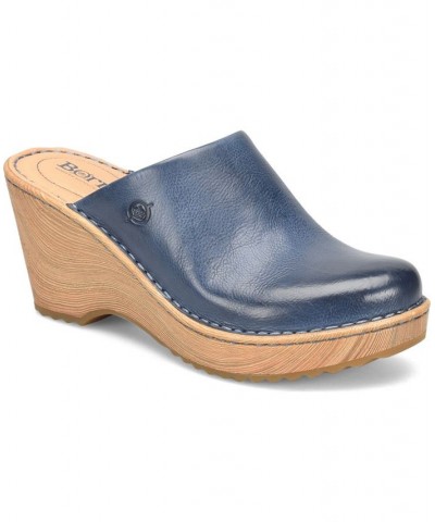 Women's Natalie Comfort Clog Shoe Blue $54.60 Shoes