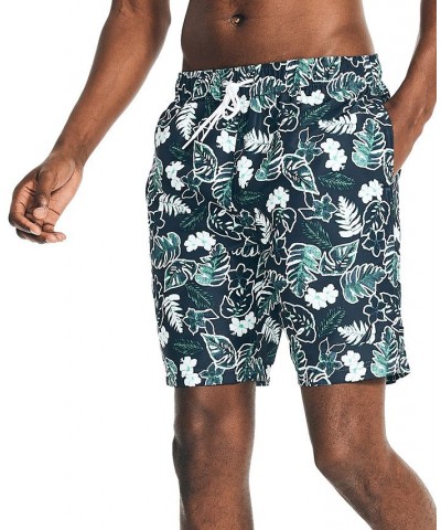 Men's 8" Tropical-Print Quick-Dry Swim Shorts PD01 $22.55 Swimsuits