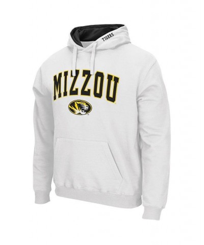 Men's White Missouri Tigers Arch & Logo 3.0 Pullover Hoodie $30.00 Sweatshirt