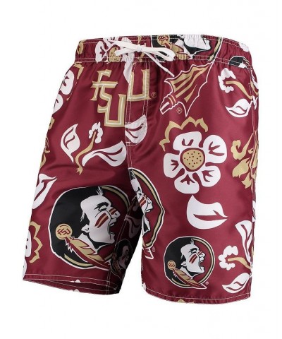 Men's Garnet Florida State Seminoles Floral Volley Swim Trunks $38.49 Swimsuits