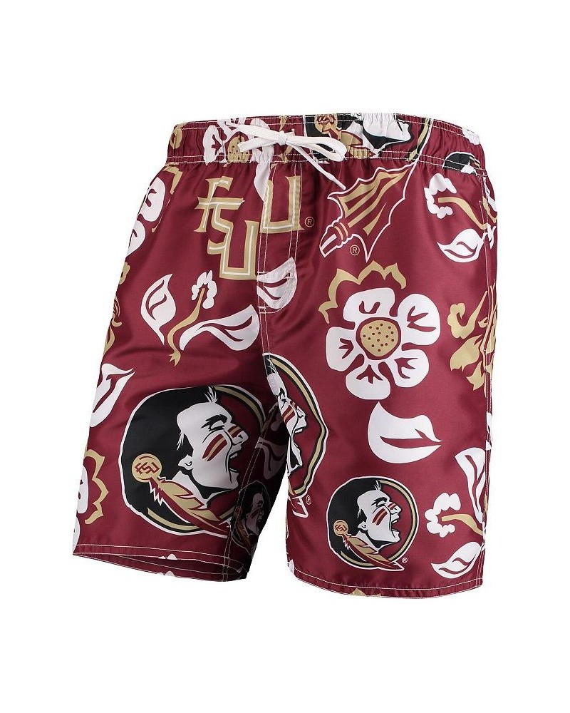 Men's Garnet Florida State Seminoles Floral Volley Swim Trunks $38.49 Swimsuits