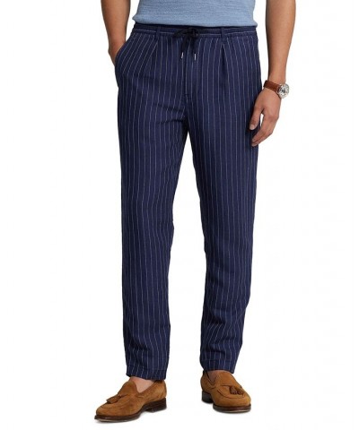 Men's Tailored Slim Fit Polo Prepster Pants Blue $57.72 Pants