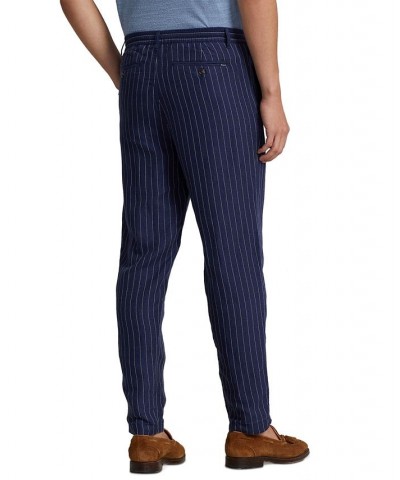 Men's Tailored Slim Fit Polo Prepster Pants Blue $57.72 Pants