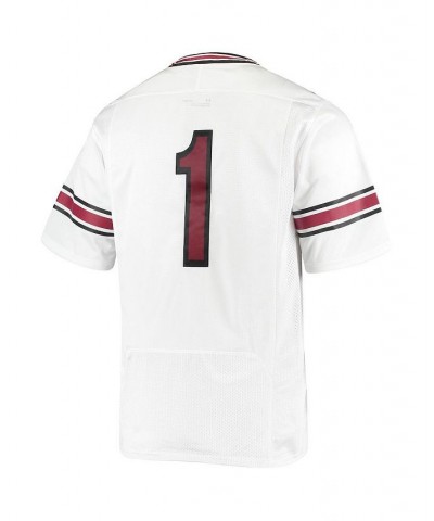 Men's 1 White South Carolina Gamecocks Premiere Football Jersey $41.60 Jersey