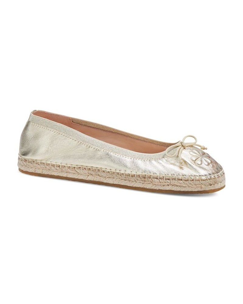 Women's Clubhouse Espadrille Flats Gold $56.68 Shoes