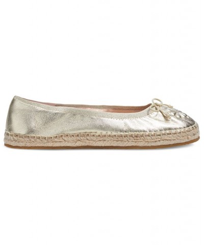 Women's Clubhouse Espadrille Flats Gold $56.68 Shoes