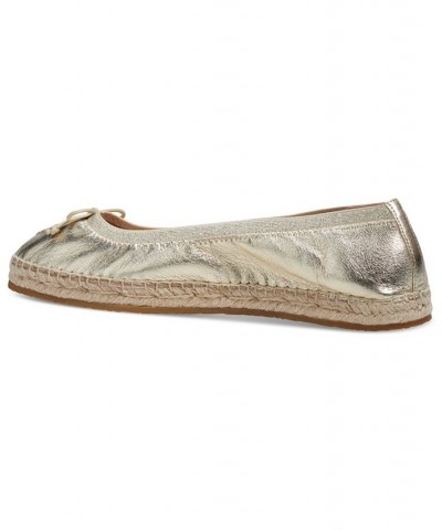 Women's Clubhouse Espadrille Flats Gold $56.68 Shoes