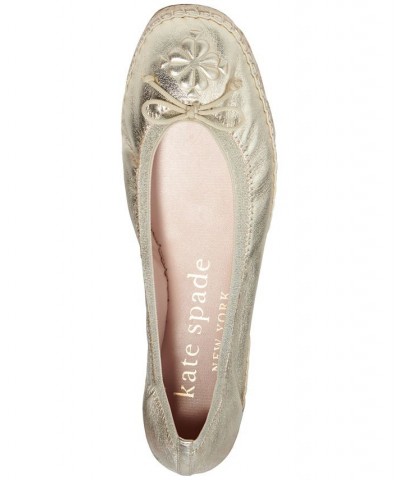 Women's Clubhouse Espadrille Flats Gold $56.68 Shoes