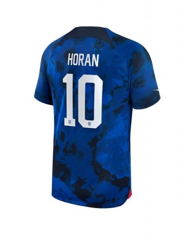 Men's Lindsey Horan Blue USWNT 2022/23 Away Breathe Stadium Replica Player Jersey $51.80 Jersey