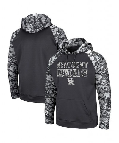 Men's Charcoal Kentucky Wildcats OHT Military-Inspired Appreciation Digital Camo Pullover Hoodie $38.99 Sweatshirt