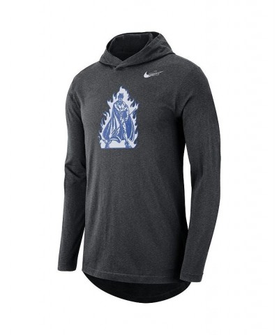 Men's Heathered Charcoal Duke Blue Devils Long Sleeve Performance Tri-Blend Hoodie T-shirt $25.37 T-Shirts