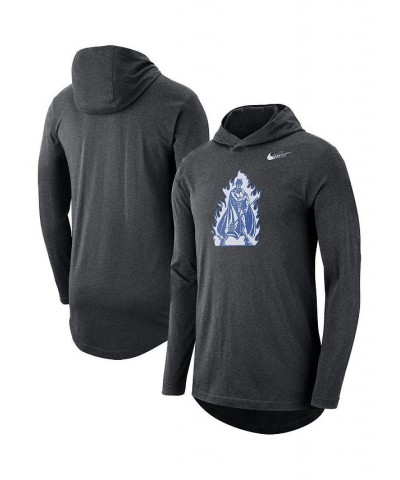 Men's Heathered Charcoal Duke Blue Devils Long Sleeve Performance Tri-Blend Hoodie T-shirt $25.37 T-Shirts