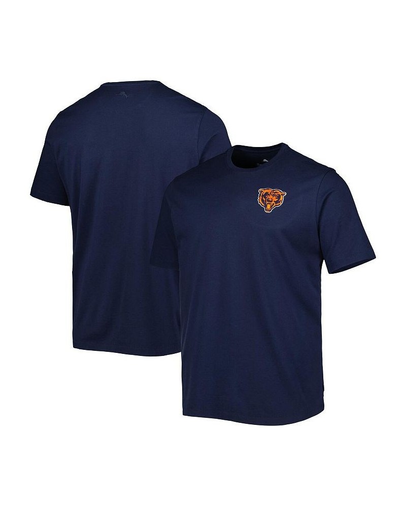 Men's Navy Chicago Bears Bali Skyline T-shirt $34.40 T-Shirts