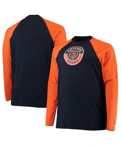 Men's Navy, Orange Chicago Bears Big and Tall League Raglan Long Sleeve T-shirt $28.04 T-Shirts