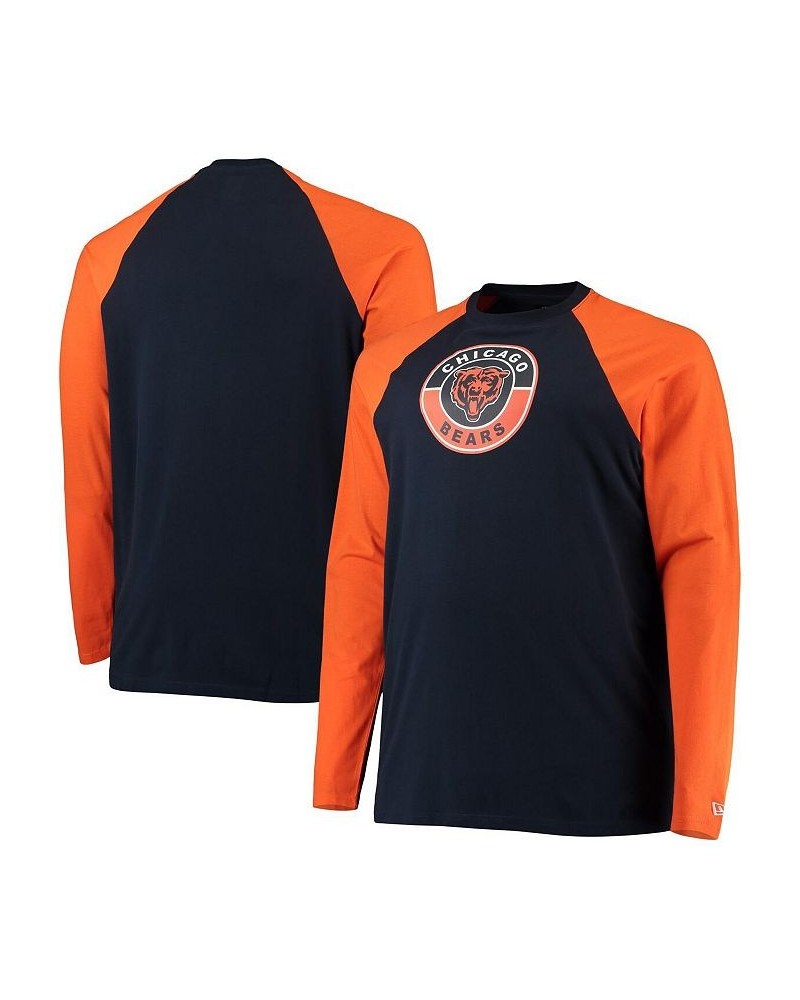 Men's Navy, Orange Chicago Bears Big and Tall League Raglan Long Sleeve T-shirt $28.04 T-Shirts