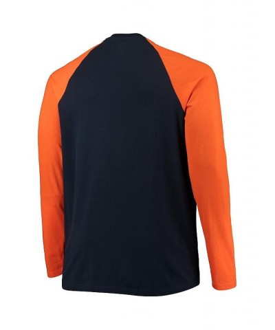 Men's Navy, Orange Chicago Bears Big and Tall League Raglan Long Sleeve T-shirt $28.04 T-Shirts