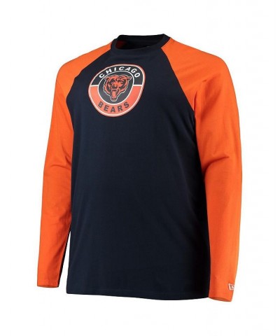 Men's Navy, Orange Chicago Bears Big and Tall League Raglan Long Sleeve T-shirt $28.04 T-Shirts