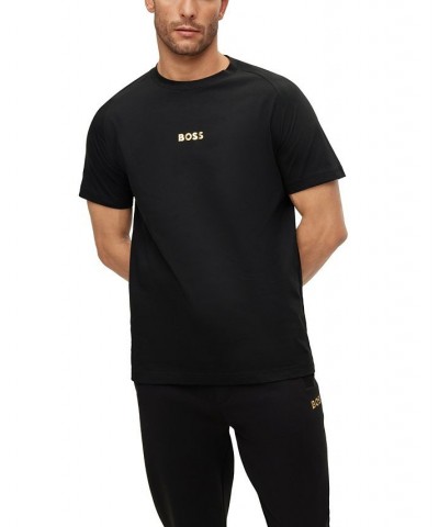 BOSS Men's Artwork and Logos Cotton-Jersey T-shirt Black $41.36 T-Shirts