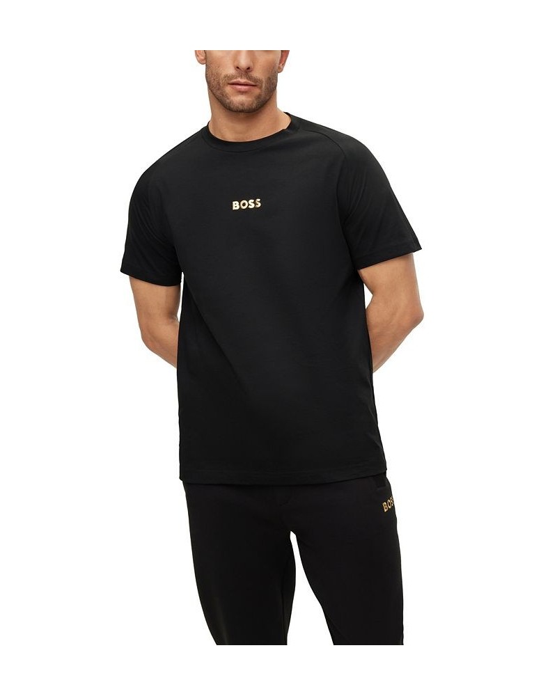 BOSS Men's Artwork and Logos Cotton-Jersey T-shirt Black $41.36 T-Shirts