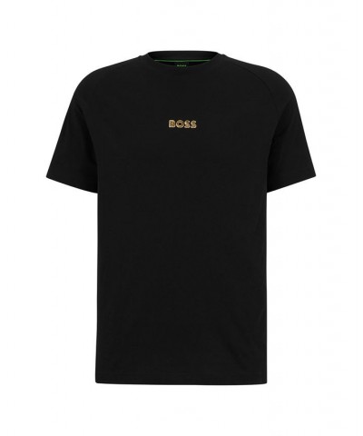 BOSS Men's Artwork and Logos Cotton-Jersey T-shirt Black $41.36 T-Shirts