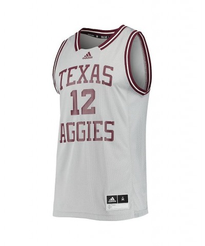 Men's 12 Gray Texas A&M Aggies Reverse Retro Jersey $48.00 Jersey