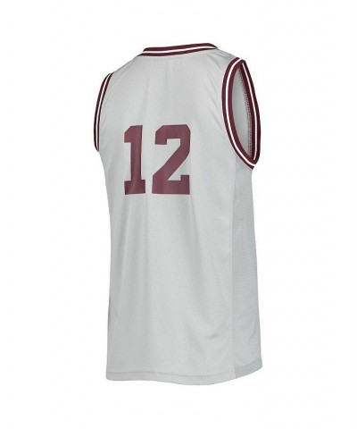 Men's 12 Gray Texas A&M Aggies Reverse Retro Jersey $48.00 Jersey