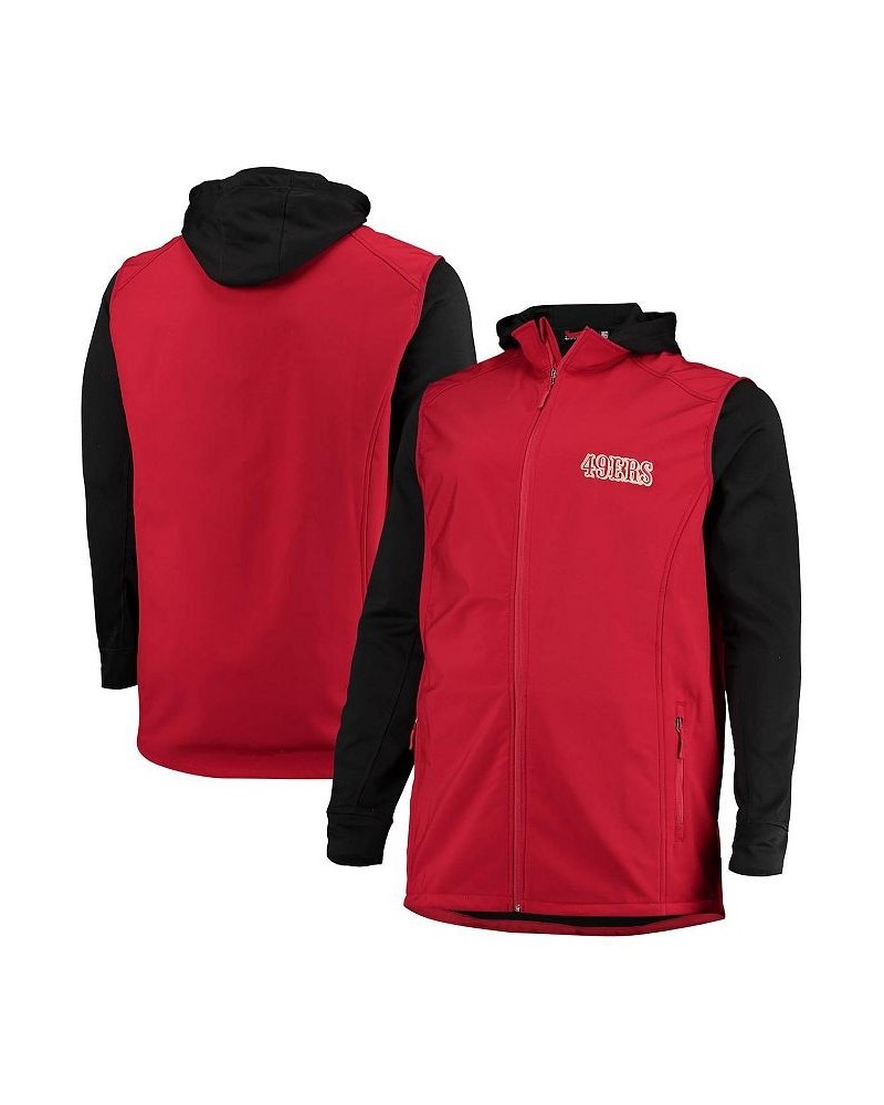 Men's Scarlet and Gray San Francisco 49ers Big and Tall Alpha Full-Zip Hoodie Jacket $46.74 Jackets