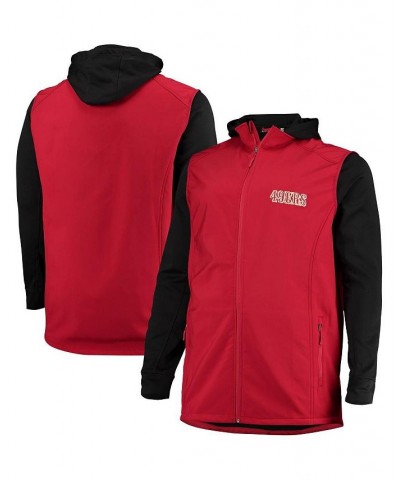 Men's Scarlet and Gray San Francisco 49ers Big and Tall Alpha Full-Zip Hoodie Jacket $46.74 Jackets