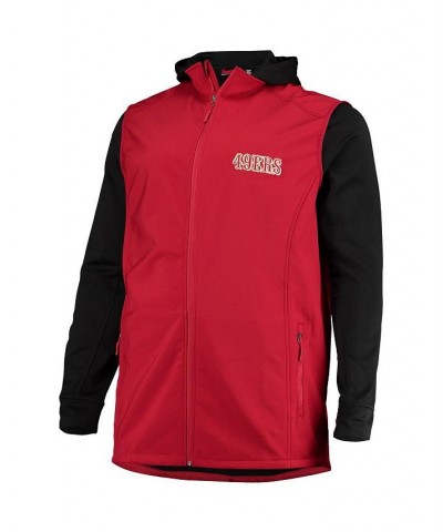 Men's Scarlet and Gray San Francisco 49ers Big and Tall Alpha Full-Zip Hoodie Jacket $46.74 Jackets